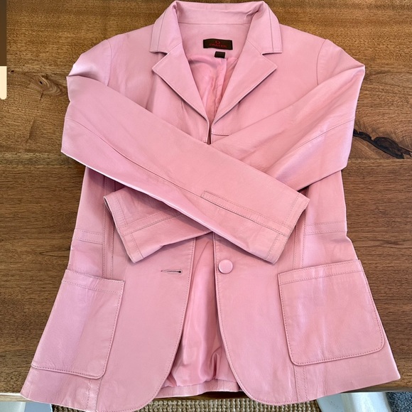 DANIER Pink Leather Blazer - Picture 2 of 8